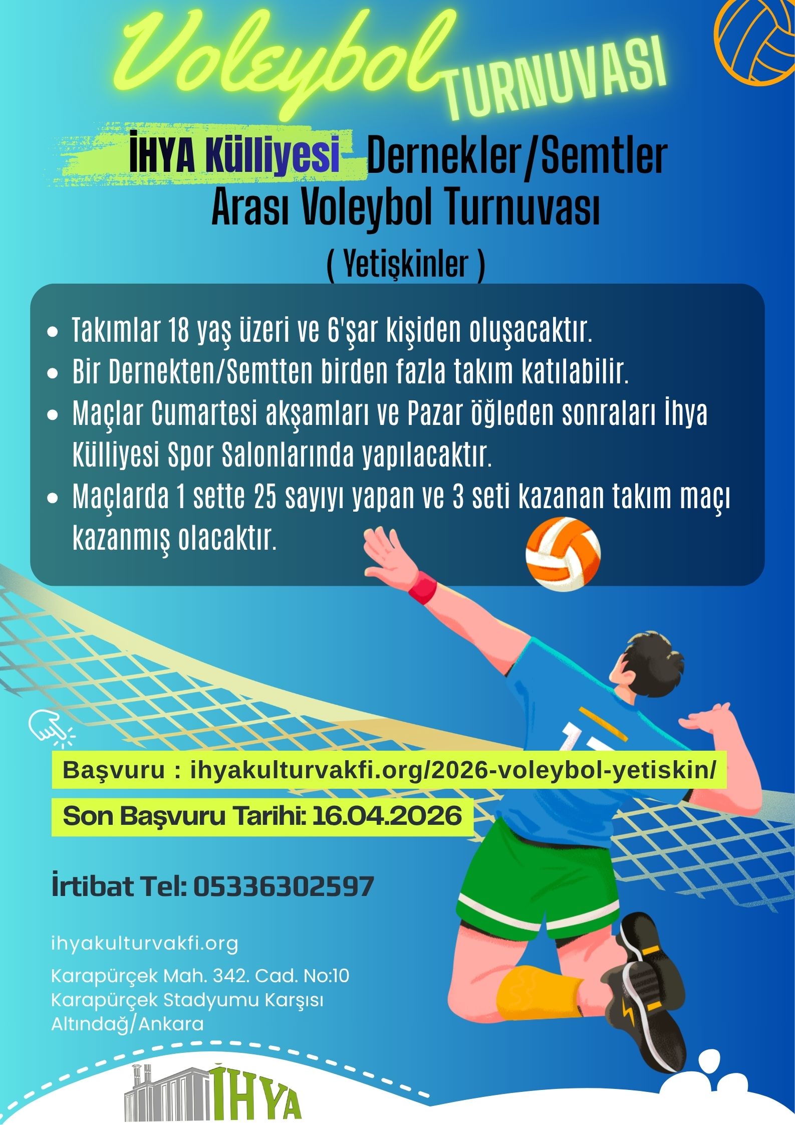 2026 Voleybol Turnuvası Yetişkin